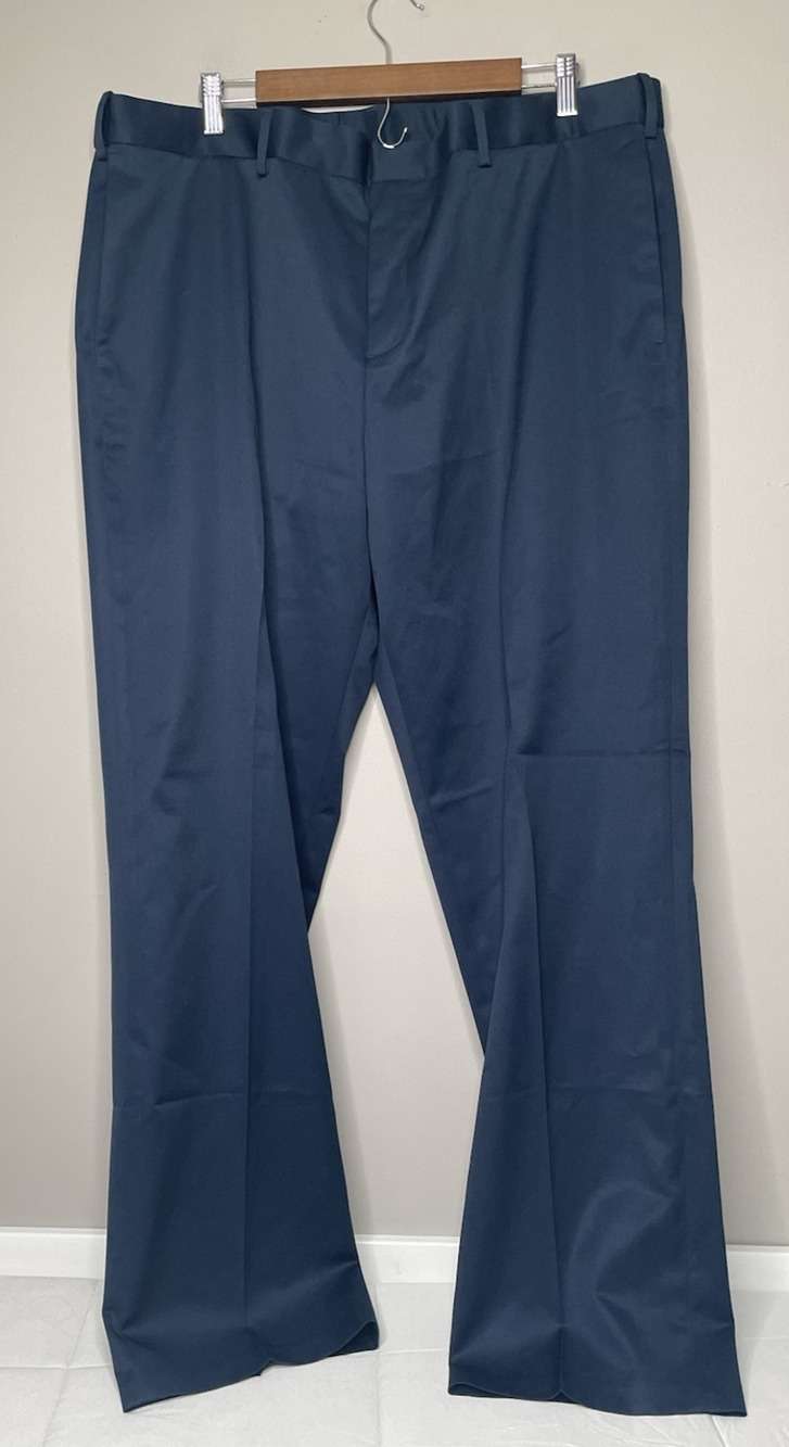 Perry Ellis Portfolio Premium Flex Twill Dress Pants Mens 40x32 Blue NWT Stretch
